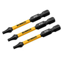 DEWALT FlexTorq DWAF2TX10IR3 Impact Screwdriver Bit, T10 Drive, Torx Drive, 1/4 in Shank, Hex Shank, 2-1/4 in L, Steel