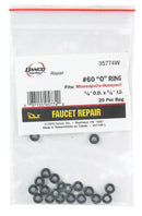 Danco 1/4 in. D X 1/8 in. D Rubber O-Ring 20 pk