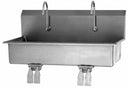 Sani-Lav Stainless Steel Wash Station, With Faucet, Wall Mounting Type, Stainless - 54WSL