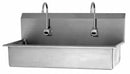 Sani-Lav Stainless Steel Wash Station, With Faucet, Wall Mounting Type, Stainless - 54WAL