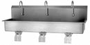 Sani-Lav Stainless Steel Wash Station, With Faucet, Wall Mounting Type, Stainless - 56WSL