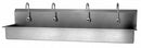 Sani-Lav Stainless Steel Wash Station, With Faucet, Wall Mounting Type, Stainless - 58WBL