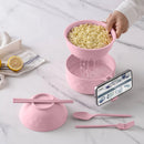 Microwaveable Ramen Bowl Set - Pink