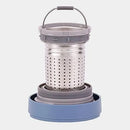 Stainless Steel Tea Tumbler with Handle - Prussian Blue