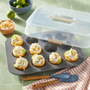 12-Cup Nonstick Muffin Pan with Lid - Grey