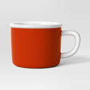 Set of 2 Stoneware Camper Mugs - Orange/Green