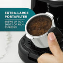 4-Shot Steam Espresso Cappuccino and Latte Maker with Stainless Steel Frothing Pitcher