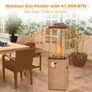 41 000 BTU Propane Patio Heater With Metal Hood-Gray