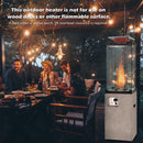41 000 BTU Propane Patio Heater With Metal Hood-Gray