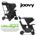 Sit Stand Double Tandem Stroller - Black