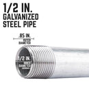 STZ Industries 1/2 in. MIP each X 1/2 in. D MIP Galvanized Steel 5-1/2 in. L Nipple, Pack of 5