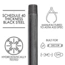 STZ Industries 1/2 in. MIP each X 1/2 in. D MIP Black Steel 3-1/2 in. L Nipple, Pack of 5