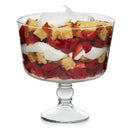 Footed Glass Trifle Bowl - Modern Serving Dish