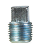 Billco Corporation 1/2 in. MPT Galvanized Steel 0.91 in. L Square Head Plug, Pack of 5