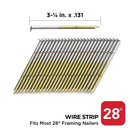 ProFIT 629250 Framing Nail, 2-3/8 in L, 11.5 ga, Stainless Steel, Brite, Offset Round Head, Smooth Shank