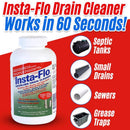 Insta-Flo Crystals Drain Cleaner 2 lb, Pack of 6