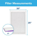 Filtrete 20 in. W X 25 in. H X 1 in. 1500 MPR Pleated Allergen Air Filter 1 pk, Pack of 4