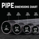STZ Industries 3/8 in. MIP each X 3/8 in. D MIP Black Steel 3-1/2 in. L Nipple, Pack of 5