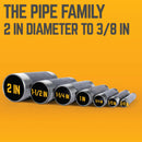 STZ Industries 3/8 in. MIP each X 3/8 in. D MIP Black Steel 3-1/2 in. L Nipple, Pack of 5