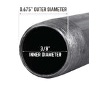STZ Industries 3/8 in. MIP each X 3/8 in. D MIP Black Steel 4-1/2 in. L Nipple, Pack of 5