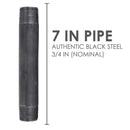 STZ Industries 3/4 in. MIP each X 3/4 in. D MIP Black Steel 7 in. L Nipple
