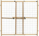 Extra Wide Wire Mesh Wooden Baby Gate - 29.5-50 Inches
