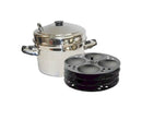 TABAKH Stainless Steel Cooker With 4-Racks Non-Stick Idly Stand, Makes 16 Idlis