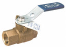 Nibco Ball Valve, Bronze, Inline, 2-Piece, Pipe Size 1 1/2 in, Connection Type FNPT x FNPT - T5857066 1-1/2