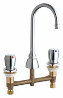Chicago Faucets Chrome, Gooseneck, Bathroom Sink Faucet, Manual Faucet Activation, 1.00 gpm - 786-E3-665ABCP