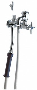 Chicago Faucets Bedpan Washer, For Use with Series Chicago Faucets, 64" Rough-In, 1-1/2" Spud Coupling - 809-CP