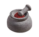 Double Sided Natural Stone Mortar and Pestle - 8.5 Inch