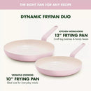 Rio Advanced 2pc 10" and 12" Ceramic Nonstick Fry Pan Set - Pink