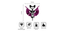 Bat-Shaped Corkscrew and Bottle Opener - Black/Purple