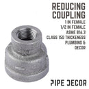 STZ Industries 1 in. FIP each X 1/2 in. D FIP Black Malleable Iron Reducing Coupling