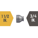 STZ Industries 1-1/2 in. FIP each X 3/4 in. D FIP Black Malleable Iron Reducing Coupling