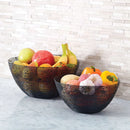 Set of 2 Metal Wire Baskets for Storage and Organization - Decorative Display for Fruits, Vegetables, Breads, or Collectibles
