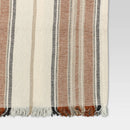 108" x 14" Cotton Striped Table Runner Orange