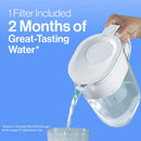 6-Cup Water Pitcher Dispenser - Slate Gray