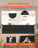 34" x 110" Retractable Baby Gate - Black