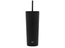 Insulated Stainless Steel Classic Tumbler with Straw - Black