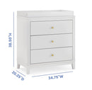 Eloise 3 Drawer Dresser with Changing Top - Moonstruck Gray