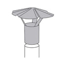 Imperial 9 in. Galvanized Steel Chimney Cap, Pack of 2