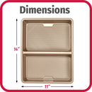 Divided Oblong Nonstick Baking Pan - Brown