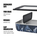 Stainless Steel Bento Box Azurite Marble