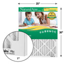 NaturalAire 25 in. W X 30 in. H X 1 in. Synthetic 8 MERV Pleated Air Filter 1 pk, Pack of 12