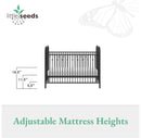 Monarch Hill Ivy Metal Baby Crib - Black