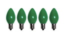 Santas Forest 25785 LED Filament Retro Replacement Bulb, Opaque, C7, Green