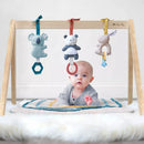 Wooden Activity Gym with Playmat and Three Removable Toys
