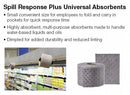 Brady 50 ft Absorbent Roll, Fluids Absorbed: Universal, Heavy, 3.3 gal, 1 EA - SRP75P