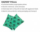 Brady Absorbent Pillow, Chemical, Hazmat, 14 gal, 18 in x 18 in, Polypropylene - HAZ1818-2